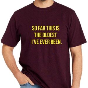 Men's Maroon Graphic T-Shirt